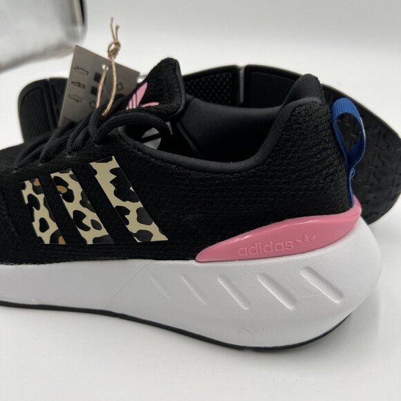 ADIDAS Originals Girl's Swift Run 22 (Big Kid) Black/Bliss Pink/Blue 7 Big Kid M - Picture 14 of 15